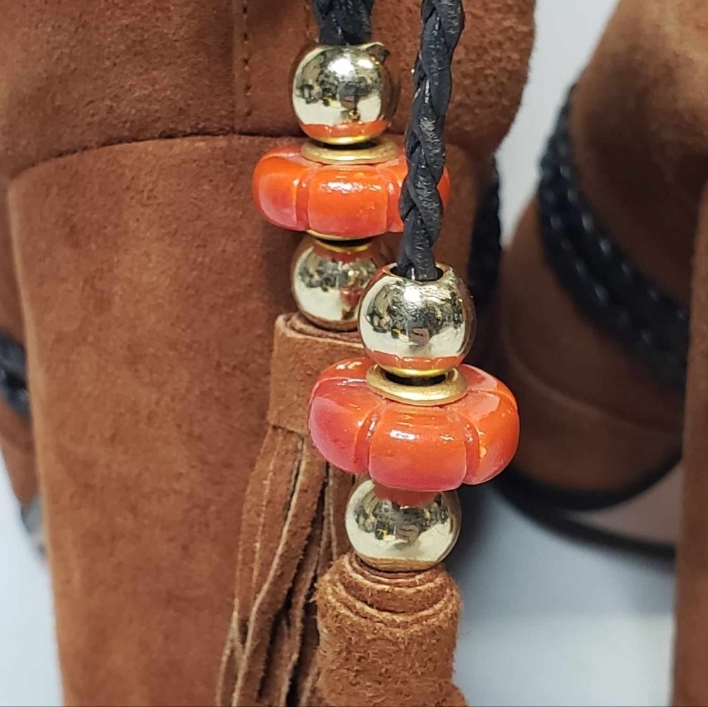 Aquazzura POPPY DELEVINGNE X  Moonshine Ankle Boots SZ 37 ITALY NEW - Picture 7 of 16
